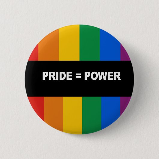 Pride = Power Bumpersticker Ronde Button 5,7 Cm (Voorkant)