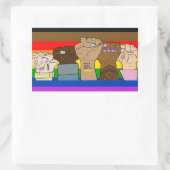 Pride Power Fists / BLM Rechthoekige Sticker (Tas)