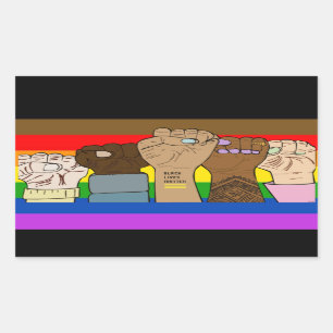 Pride Power Fists / BLM Rechthoekige Sticker
