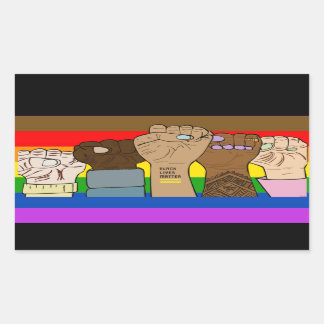 Pride Power Fists / BLM Rechthoekige Sticker