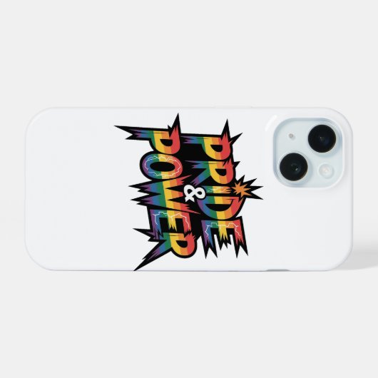Pride & Power iPhone 15 Case (Achterkant horizontaal)