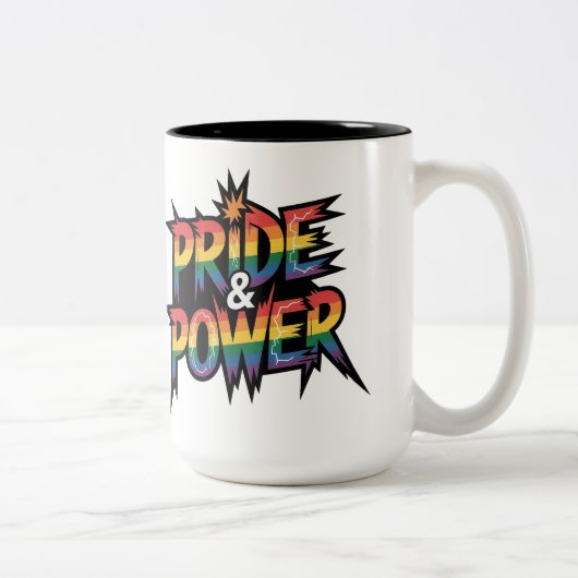 Pride & Power LGBTQ  Tweekleurige Koffiemok (Rechts)