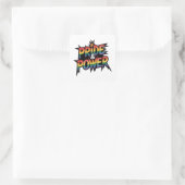Pride & Power LGBTQ Vierkante Sticker (Tas)