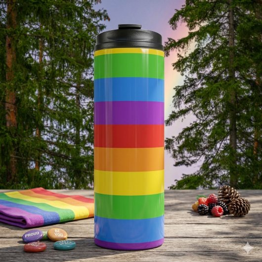 Pride Power: Regenboogvlag Thermosbeker
