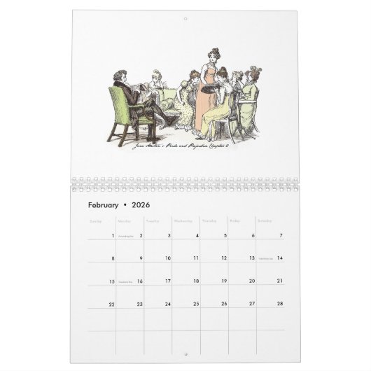 Pride & Prejudice Agenda Kalender (Feb 2026)