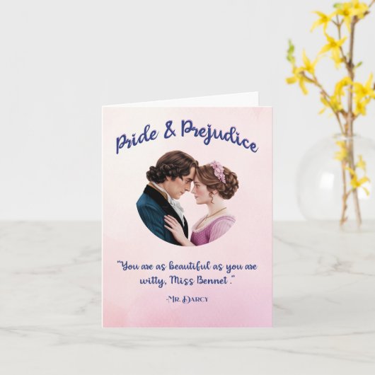 Pride & Prejudice Blank Note Kaart (Gele Bloem)
