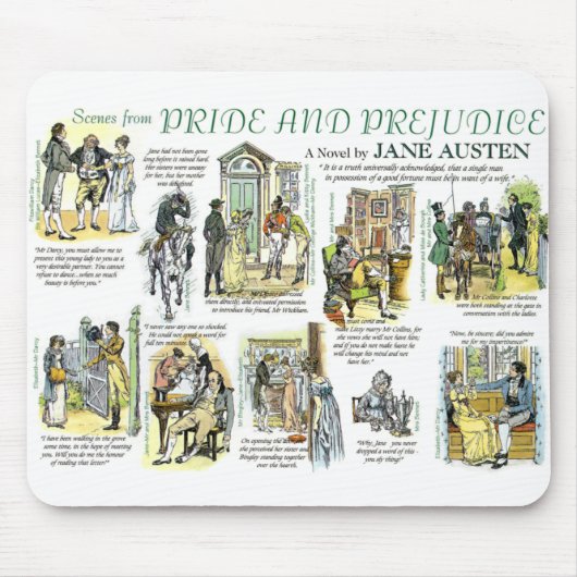 Pride & Prejudice Mousepad Muismat (Voorkant)