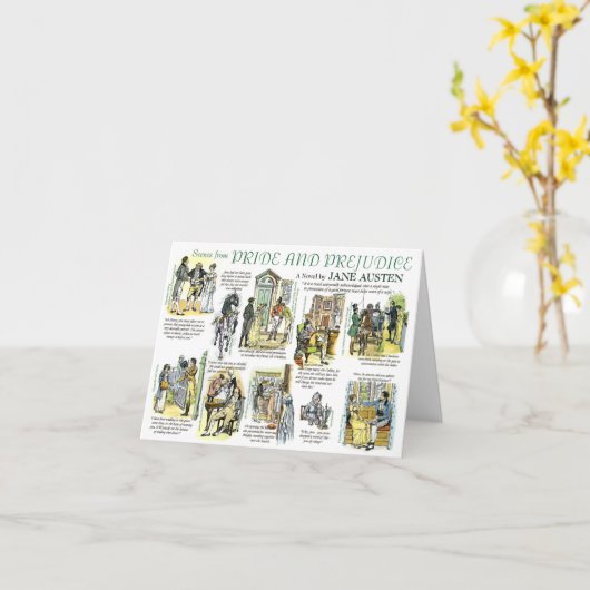 Pride & Prejudice Notecard Kaart (Gele Bloem)