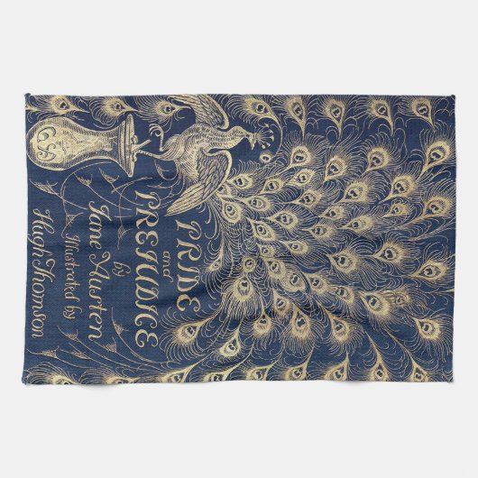 Pride & Prejudice Peacock Kitchen Towel Theedoek (Horizontaal)