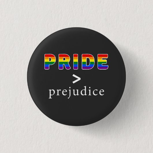 Pride & Prejudice Pride Ronde Button 3,2 Cm (Voorkant)