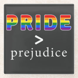 Pride & Prejudice Pride shirt Glazen Onderzetter