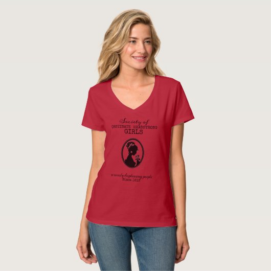 Pride & Prejudice Society of Headstrong Girls T-shirt (Voorkant volledig)