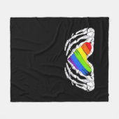 Pride - Pride Skeleton Handen met Heart 2 Classic Fleece Deken (Voorkant (Horizontaal))