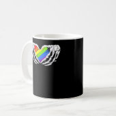 Pride - Pride Skeleton Handen met Heart 2 Classic Koffiemok (Voorkant links)