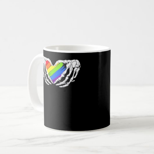 Pride - Pride Skeleton Handen met Heart 2 Classic Koffiemok (Voorkant links)