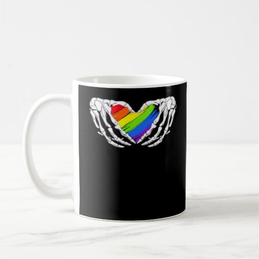 Pride - Pride Skeleton Handen met Heart 2 Classic Koffiemok (Links)