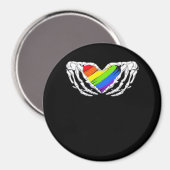Pride - Pride Skeleton Handen met Heart 2 Classic Magneet (Voorkant / Achterkant)