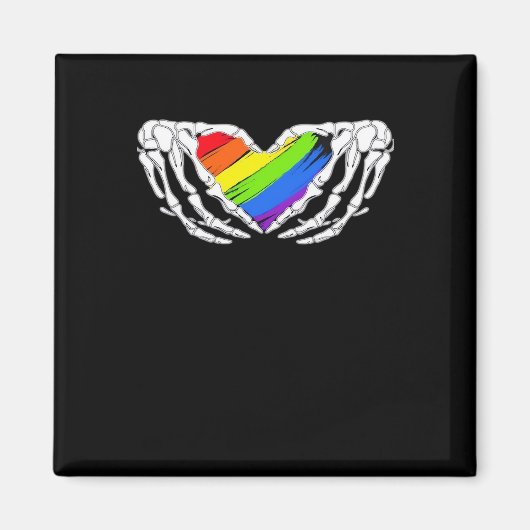 Pride - Pride Skeleton Handen met Heart 2 Classic Magneet (Voorkant)
