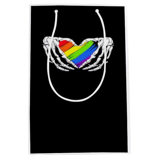 Pride - Pride Skeleton Handen met Heart 2 Classic Medium Cadeauzakje (Voorkant)