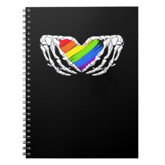 Pride - Pride Skeleton Handen met Heart 2 Classic Notitieboek (Voorkant)