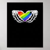 Pride - Pride Skeleton Handen met Heart 2 Classic Poster (Voorkant)