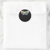 Pride - Pride Skeleton Handen met Heart 2 Classic Ronde Sticker (Tas)