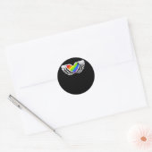 Pride - Pride Skeleton Handen met Heart 2 Classic Ronde Sticker (Envelop)