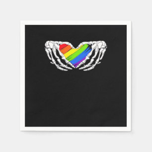 Pride - Pride Skeleton Handen met Heart 2 Classic Servet