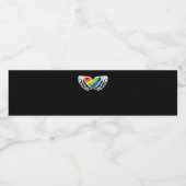 Pride - Pride Skeleton Handen met Heart 2 Classic Waterfles Etiket (Enkel label)
