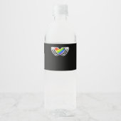 Pride - Pride Skeleton Handen met Heart 2 Classic Waterfles Etiket (Voorkant)