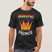 Pride Prince Funny Lgbetqia Gay Homoseksuele Manne T-shirt (Voorkant)