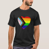Pride Progress Rainbow Flag LGBT + Trans und Queer T-shirt (Voorkant)