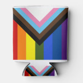 Pride Progress-vlag Blikjeskoeler (Voorkant)