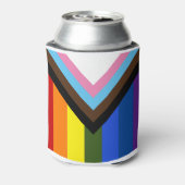 Pride Progress-vlag Blikjeskoeler (Blikje Achterkant)