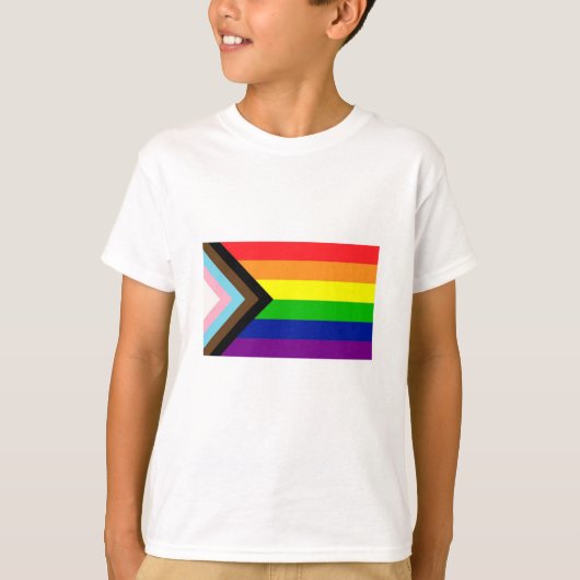 Pride Progress-vlag T-shirt (Voorkant)