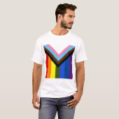 Pride Progress-vlag T-shirt (Voorkant volledig)