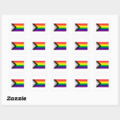 Pride Progress-vlag Vierkante Sticker (Vel)