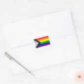 Pride Progress-vlag Vierkante Sticker (Envelop)