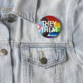 PRIDE PRONOUN THEMA/HEN BADGE Button (In situ)