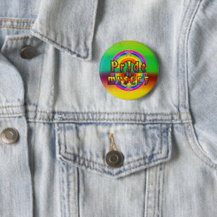Pride Proud Gay Lesbian Rainbow Happy Star Ronde Button 5,7 Cm