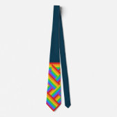 Pride Quarter: Regenboogvlag Accent Stropdas (Voorkant)