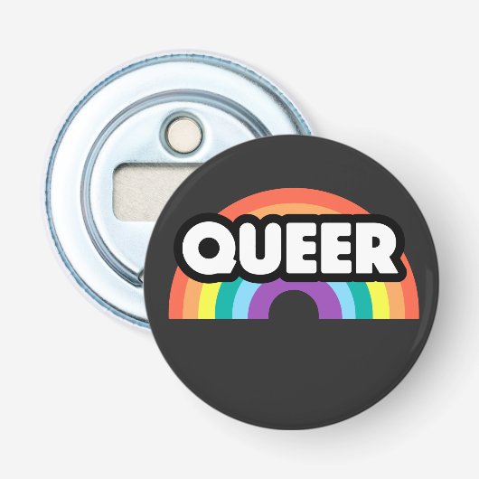 Pride-Queer regenboogliefde is liefde. Button Flesopener (Voorkant)