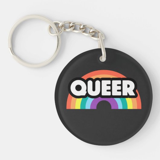 Pride-Queer regenboogliefde is liefde. Sleutelhang Sleutelhanger (Voorkant)