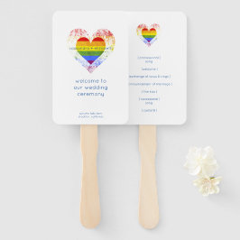 Pride Raimbow Heart All LGTB Weddings Handwaaier