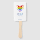 Pride Raimbow Heart All LGTB Weddings Handwaaier (Voorkant)