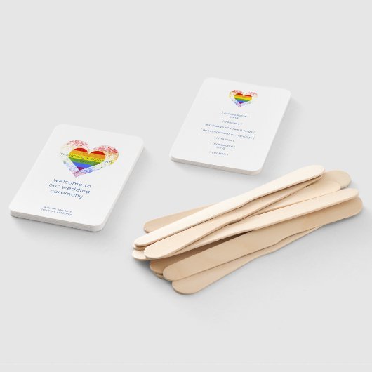 Pride Raimbow Heart All LGTB Weddings Handwaaier (Niet-gemonteerd)