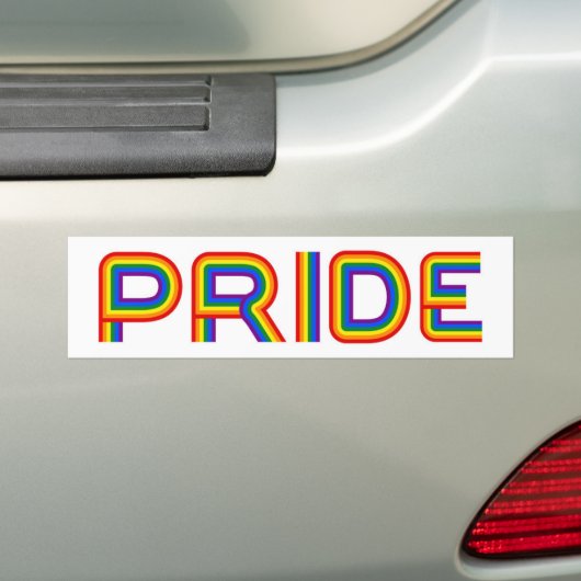 Pride | Rainbauze-brieven Bumpersticker (Op auto)