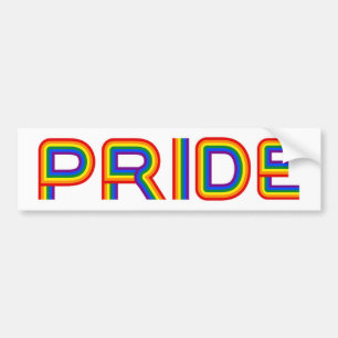Pride   Rainbauze-brieven Bumpersticker