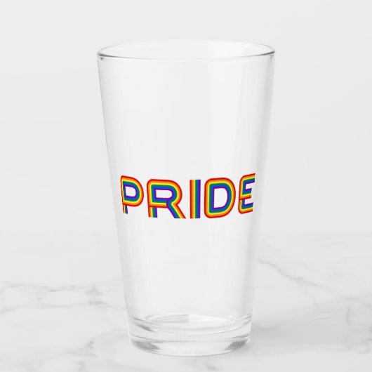 Pride | Rainbauze-brieven Glas (Voorkant)