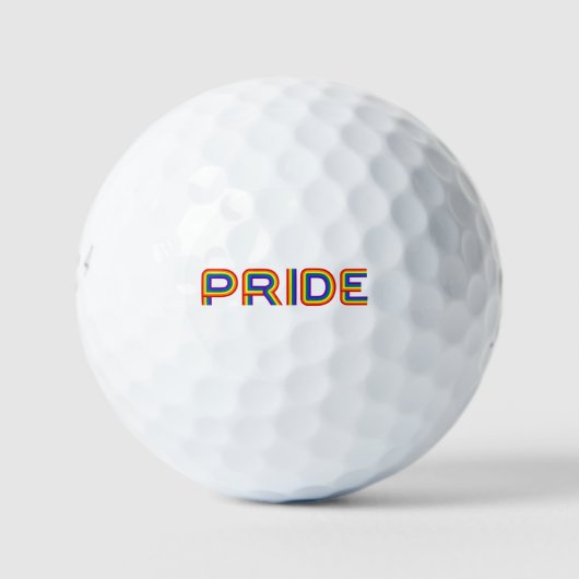 Pride | Rainbauze-brieven Golfballen (Voorkant)